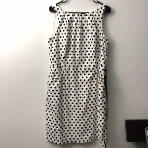 White with black polka dots dress